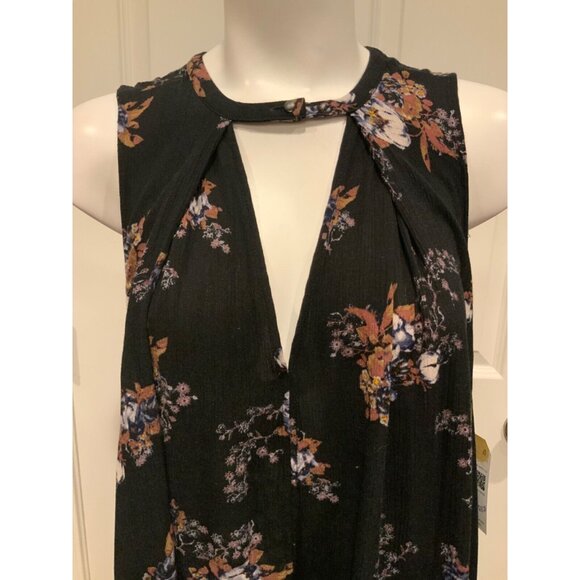 Free People Black Floral Snap Out Of It Tree Swing Dress Size Small - Picture 2 of 7